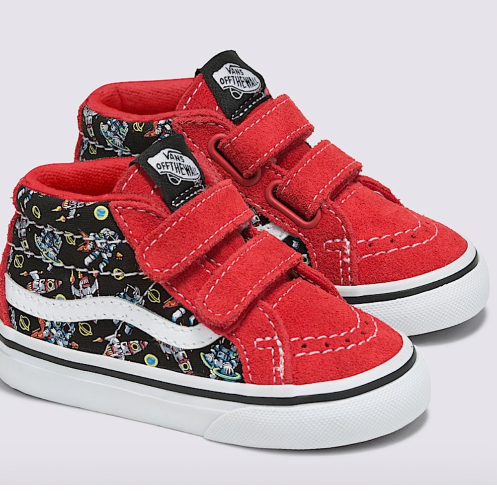 Vans Toddler Astronaut Red and Black High-Top Sneakers